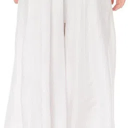 tnq Pack of 3 Women Flared Blue, Cream, Pink Viscose Rayon Trousers image 2