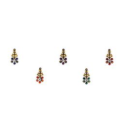 Comet Busters 5 Pcs Embellished Reusable Designer Bindis - Multicoloured-picture-12