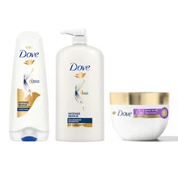 Dove 10In1 Shine Revive Hair Mask 300ml + Intense Repair Shampoo 1L + Conditioner 175ml image 1