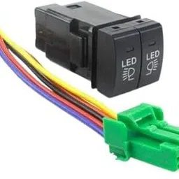 cloudsale 4 Wire Car Fog Light Switch, DC 12V On Off Push Button compatible for camry cars 2 Car Dash Switch Panel image 2