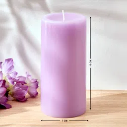 Home Centre Purple Wax Refresh Lavender Scented Pillar Candle image 5