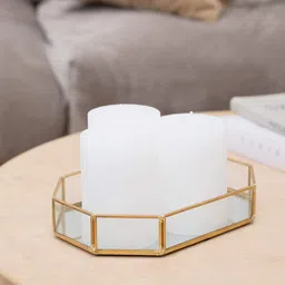 Aromatic Fables White 3 Pieces Jasmine Fragrance Rustic Pillar Candles image 3
