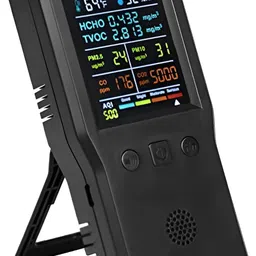 qawachh 9 IN1 Air Quality Monitor, Temperature & Humidity PM2.5/PM10/PM1.0 Micron Dust Air Quality Meter-picture-12
