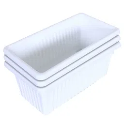 Kuber Industries Set of 3 Rectangular Jupiter Plastic Window Flower Planters image 1