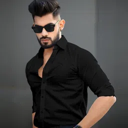 eviqe Men Regular Fit Solid Spread Collar Casual Shirt-picture-20