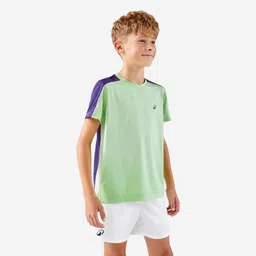 Kids' Tennis Crew-Neck T-Shirt Dry - Green-image-36