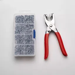 fing 100 pc Multicolor Button Thickened Snap Fasteners Kit Metal Punch Plier Punch Plier-picture-15