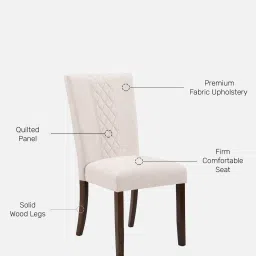 durian Catherine Dining Chair In Beige Finish image 3