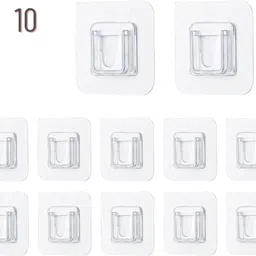 prievado 10Pcs U Adhesive Hooks Wall hooks for bathroom Wall hooks for Kitchen Hook 10-picture-15