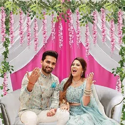 popp fizz and decor Pink, White NET CURTAIN image 4