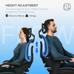 drogo Ergonomic Office Chair 4D Armrest with Wired Cable Mechanism,3D Headrest Mesh Office Executive Chair image 5