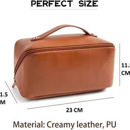 heboo Women Brown Cosmetic Bag image 3