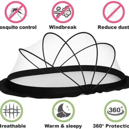 ansari enterprises Mosquito net baby folding esay color pink size. 0 to24 month HDPE - High Density Poly Ethylene Washable Kids Mosquito Net image 4