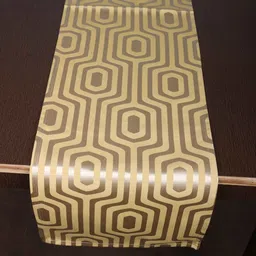 sivya by home Mustard Hallway Damasc Cotton Jacquard (84 x 13) Table Runner image 1