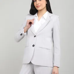 dlanxa Women Solid Single Breasted Formal Blazer-picture-14