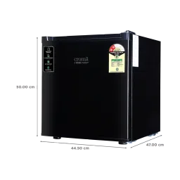 Croma 45 Litres 2 Star Direct Cool Single Door Refrigerator with Reversible Door ( Black) image 3