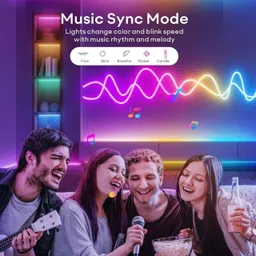 luma 300 LEDs 5 m Multicolor Color Changing, Flickering, Steady Strip Rice Lights image 5