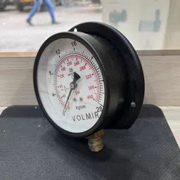 volmir 4 Inch MS Pressure Gauge 28kg/cm² | 400 PSI Heavy Duty Analog Bottom Connection Ring Gauge image 2