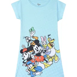 Disney by Wear Your Mind Blue A-Line Mickey & Friends Printed Dress-picture-47