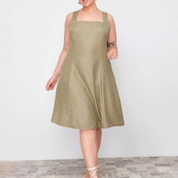 Trendyol Square Neck Midi A-Line Dress-picture-30