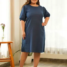 NANGALIA RUCHIRA PLus Size Puff Sleeve A-Line Dress-picture-20
