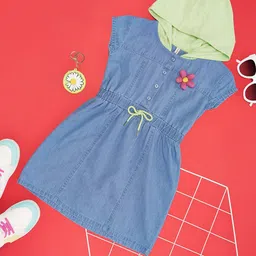Pantaloons Junior Girls Solid A-Line Dress-picture-23