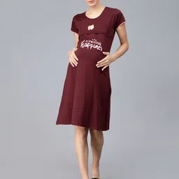 NIGHTSPREE Cotton Maternity A-Line Dress-picture-39