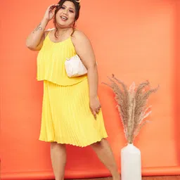 SASSAFRAS Curve Crepe Fit and Flare Dress-picture-11