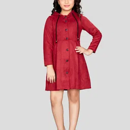 Peppermint Girls Hooded A-Line Dress-image-60