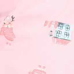 CUTECUMBER Girls Conversational Printed Puff Sleeve Net A-Line Dress image 2