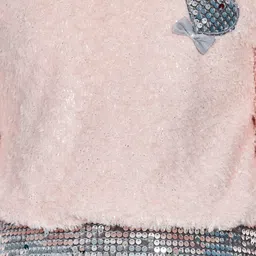 Peppermint Girls Embellished Peter Pan Collar Long Sleeves Sequinned Sheath Dress image 3