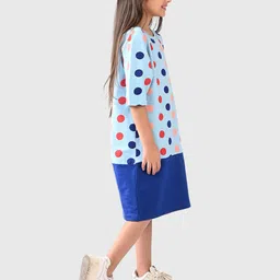 BONKIDS Polka Dot Print Flared Sleeve A-Line Dress image 5