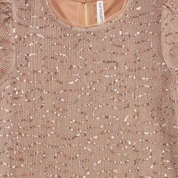 Pantaloons Junior Girls Embellished Sequined Puff Sleeve Bling & Sparkly A-Line Dress image 4