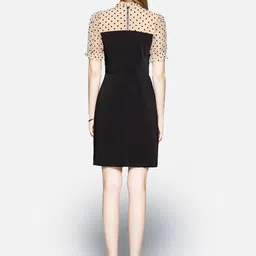 JC Collection Black & Beige A-Line Dress image 4
