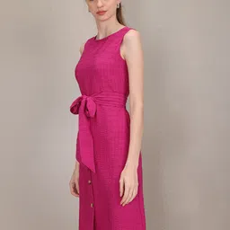 U.S. Polo Assn. Women Fuchsia A-Line Dress image 4