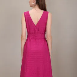 U.S. Polo Assn. Women Fuchsia A-Line Dress image 5