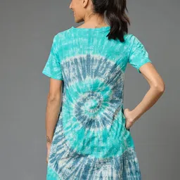 GO DEVIL Tie and Dye A-Line Cotton Dress image 5