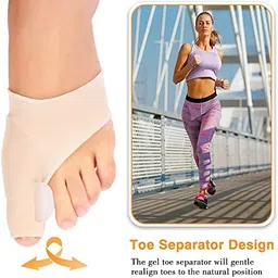 Frackson Spandex Toe Separator For Women Toe Thumb Bunion Corrector Toe Straightener For Pain Relief Bunion Correction Toe Separator With Support (1 Pair) image 4