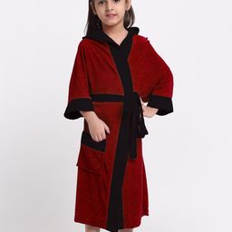 Creeva Solid Hooded Bath Robe-picture-36