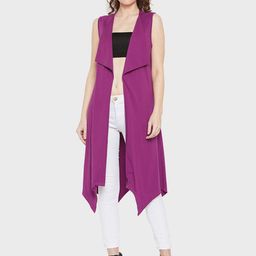 Hypernation Women Pure Cotton Open Front Longline Shrug-picture-46