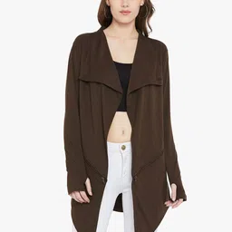 Hypernation Women Pure Cotton Longline Shrug-picture-12