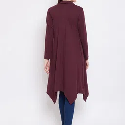 Hypernation Women Maroon Longline Shrug image 4