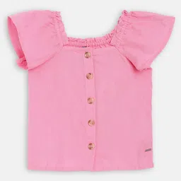 Blue Giraffe Girls Pink Solid A-Line Top-picture-48