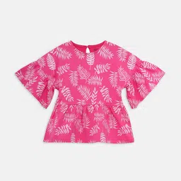 THETA Girls Pink & White Floral A-Line Top-picture-50