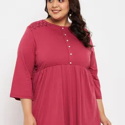 Adobe Plus Size Pleated Empire Longline Top-picture-32
