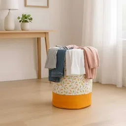 thetrendytailor 40 L Orange, Silver Laundry Basket-picture-24