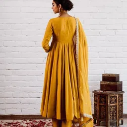 prabhjifashion Self Design Art Silk Stitched Anarkali Gown image 2