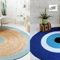 siya textiles 60 cm X 60 Jute Carpet-picture-28