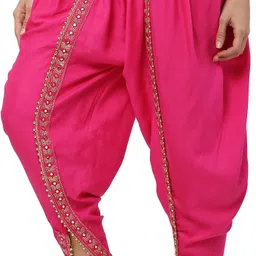 aasma creatives Embroidered Rayon Women Harem Pants image 4