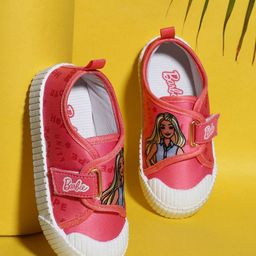 Kids Ville Girls Barbie Printed Round Toe Comfort Insole Sneakers-picture-6